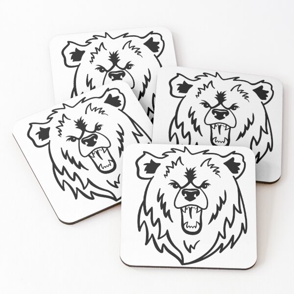 Item preview, Angry Grizzly Bear Head designed and sold by ElenaJoyDesign.