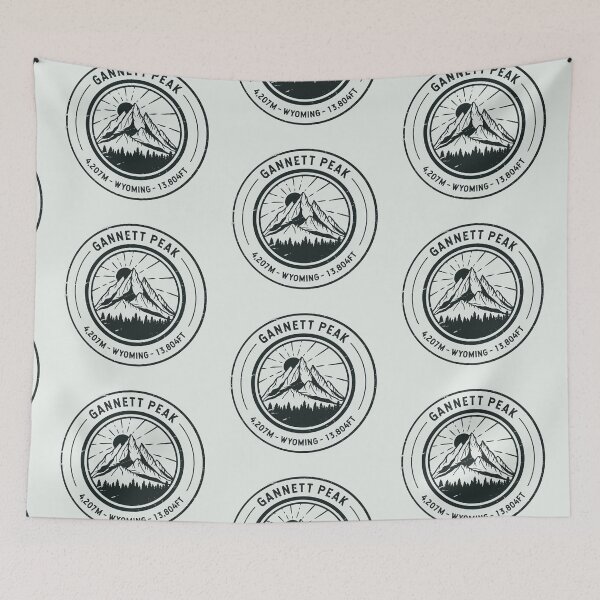 Item preview, Gannett Peak Wyoming | Hiking | Skiing designed and sold by KrisSidDesigns.