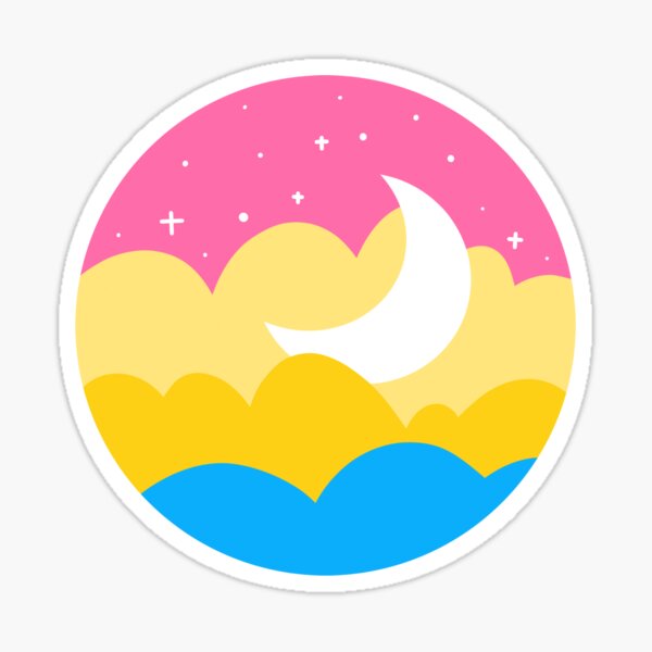 Item preview, Discreet Pan  Pride Flag Moon designed and sold by lilacwonderland.