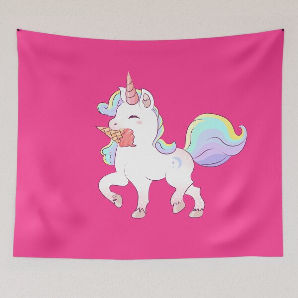 Item preview, Unicorn Eating Ice Cream - Kids Girls  designed and sold by OMGCutie.