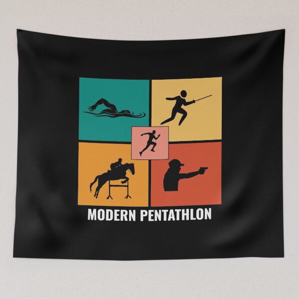 Item preview, Modern Pentathlon - Swimming Fencing Riding Shooting Running designed and sold by CuteDesigns1.