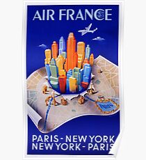 AIR FRANCE - Paris New York Paris Poster