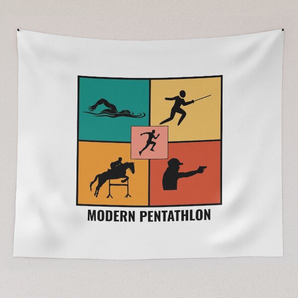 Item preview, Modern Pentathlon - Swimming Fencing Riding Shooting Running designed and sold by CuteDesigns1.