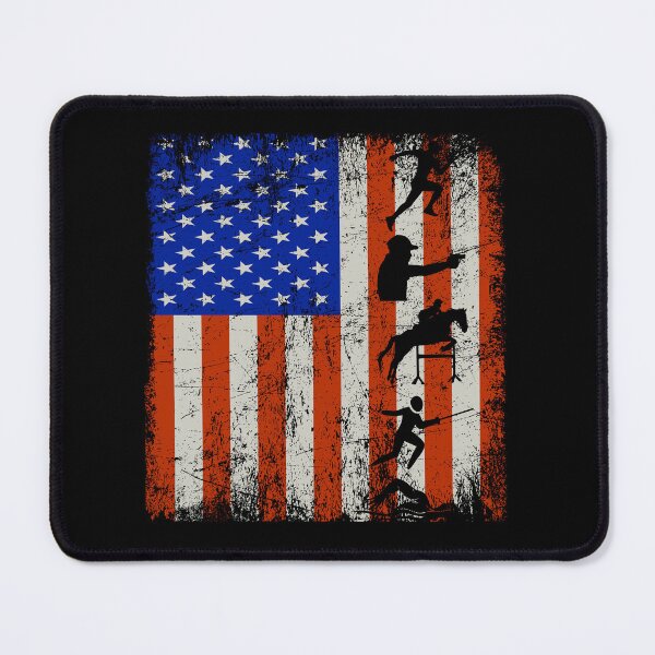 Item preview, 4th of July American Flag Modern Pentathlon designed and sold by CuteDesigns1.