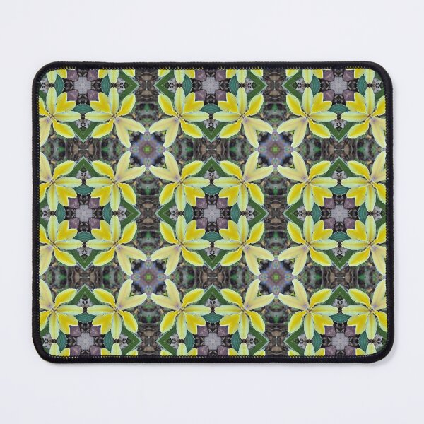 Item preview, Yellow and Green Abstract Flower Repeat Pattern | Babiana Patula 1.6 designed and sold by FRLF.