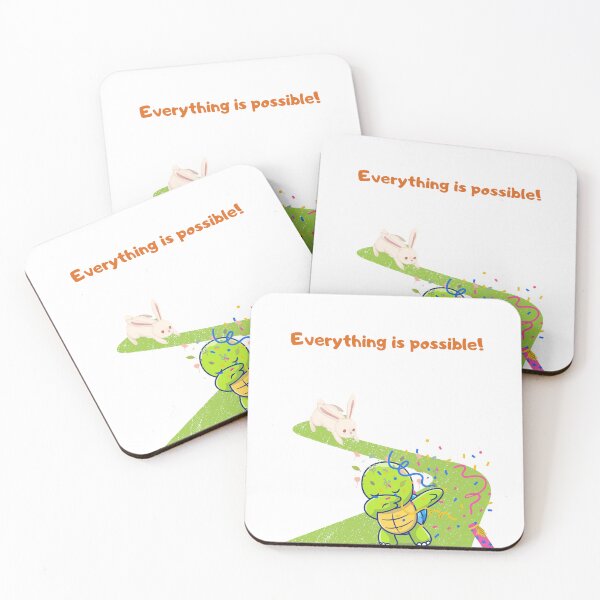 Item preview, Everything is possible, Motivation, Turtle, Rabbit, Rabbit and turtle, No boundaries, dreams come true, race, achieve your goal designed and sold by WORLD-SOFIA.