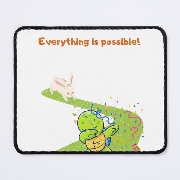 Item preview, Everything is possible, Motivation, Turtle, Rabbit, Rabbit and turtle, No boundaries, dreams come true, race, achieve your goal designed and sold by WORLD-SOFIA.