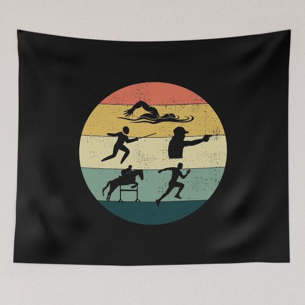 Item preview, Modern Pentathlon - Swimming Fencing Riding Shooting Running designed and sold by CuteDesigns1.