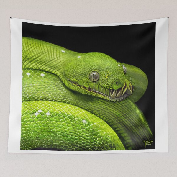 Item preview, Green Python Watercolor designed and sold by Keaton Kohl.