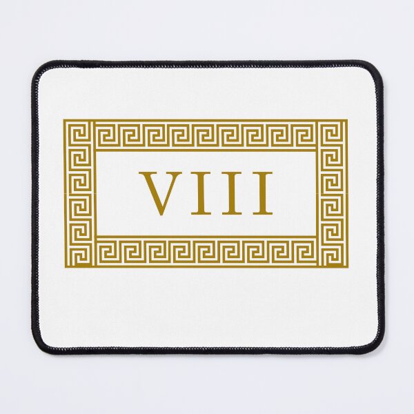 Item preview, Roman Numeral VIII with Golden Meander Pattern | Number 8  designed and sold by piordesign.