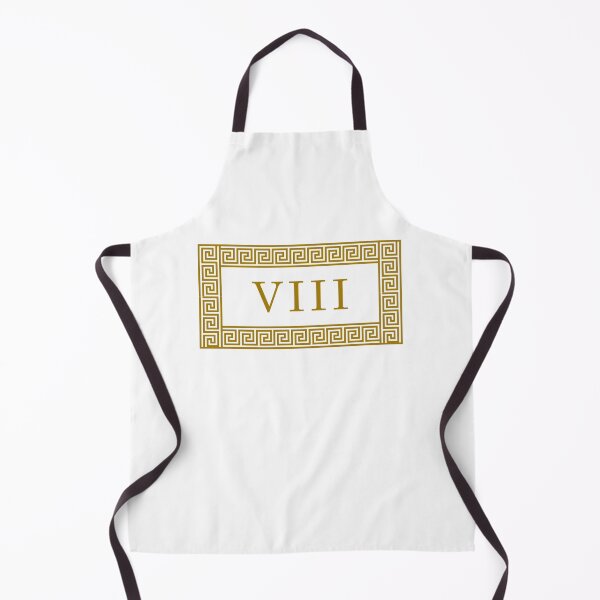 Item preview, Roman Numeral VIII with Golden Meander Pattern | Number 8  designed and sold by piordesign.