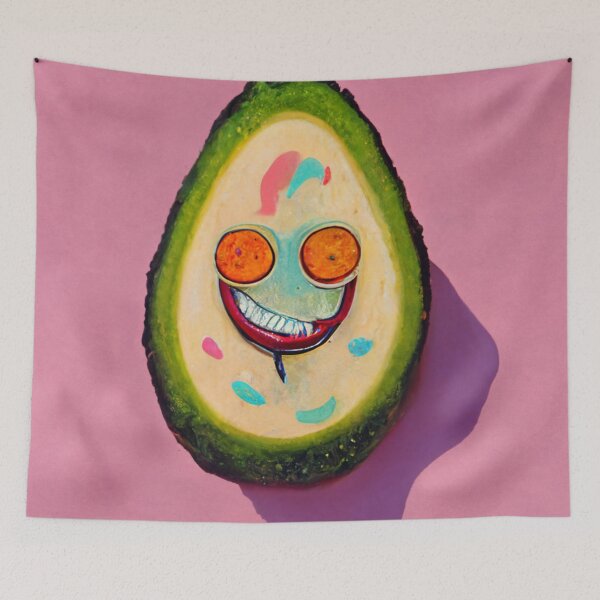 Item preview, Happy Avocado #1 | Vegan | Vegetarian | Cute | Pastel Design designed and sold by lrjtucker.