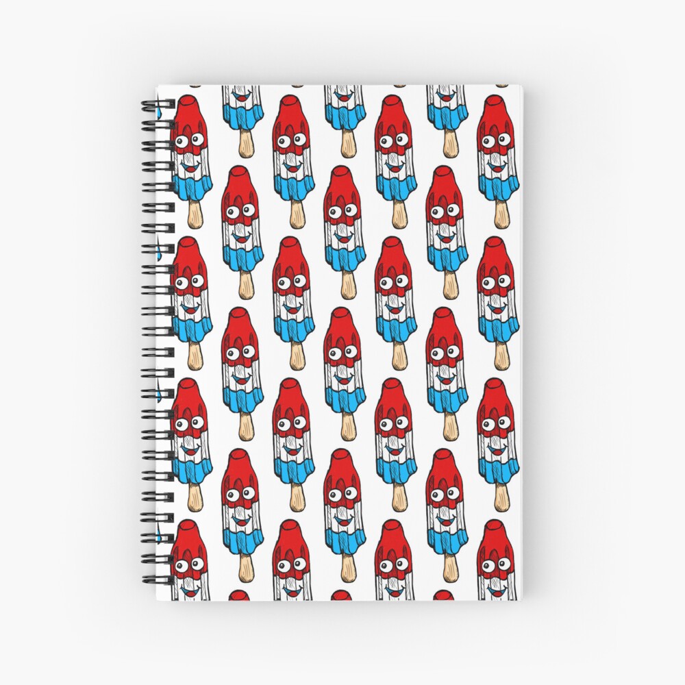 Firecracker Bomb Pop Ice Cream Truck Popsicle Treat Illustration Spiral Notebook By 