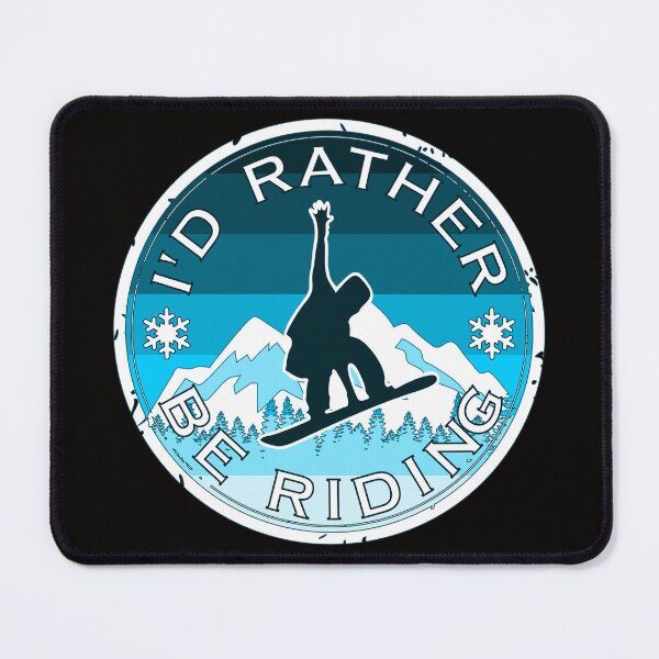 Item preview, I'd Rather Be Riding Snowboarder Jumps On Snowy Winter Mountain Snowboarding Vintage Graphic Design designed and sold by UpwardSpin.