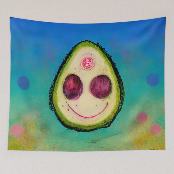Item preview, Happy Avocado #4 | Vegan | Vegetarian | Cute | Pastel Design designed and sold by lrjtucker.