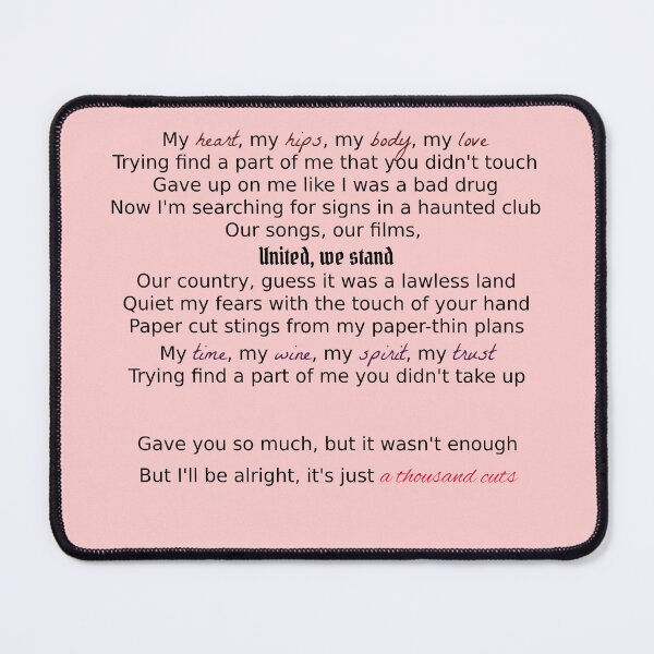 Item preview, Death By a Thousand Cuts Verse designed and sold by lelberfeld.