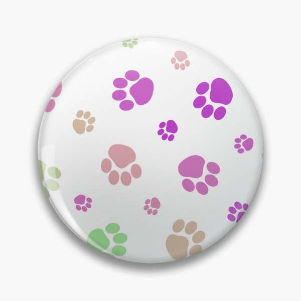 Item preview, Multiple Paw Prints - Purples and Greens designed and sold by BookwormSticker.
