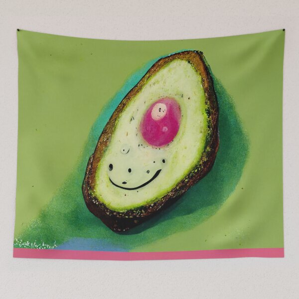 Item preview, Happy Avocado #5 | Vegan | Vegetarian | Cute | Pastel Design designed and sold by lrjtucker.
