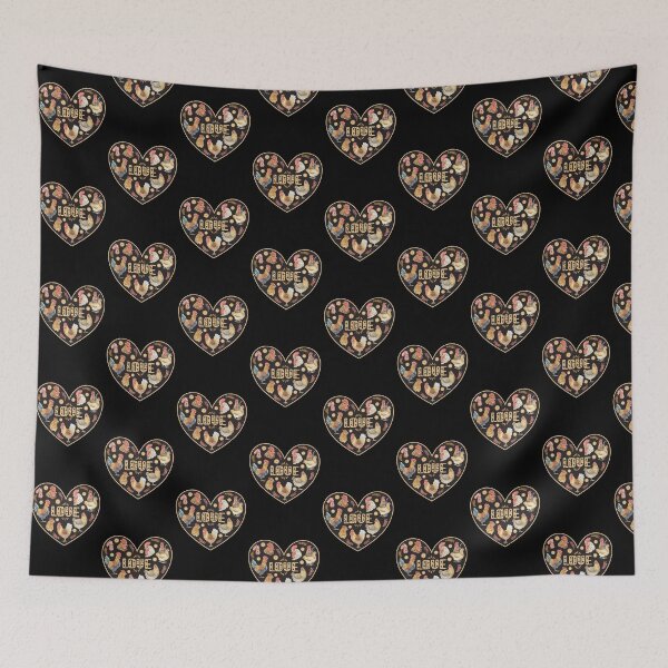 Item preview, Chicken Love for Hen and Rooster Lovers in Heart designed and sold by ittybittyowl.