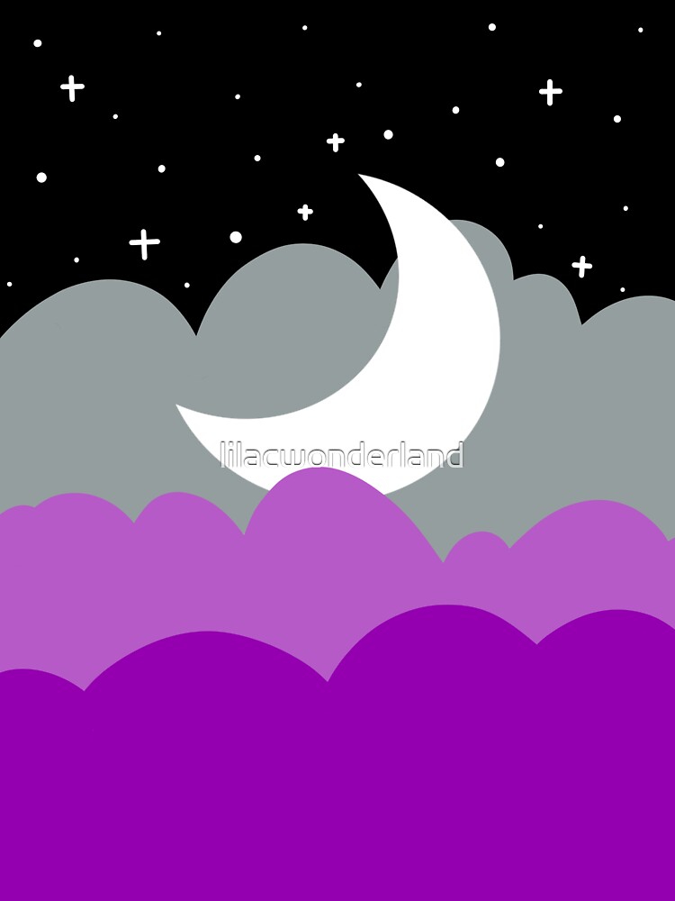 Discreet Ace Pride Flag Moon Sticker For Sale By Lilacwonderland Redbubble 9331