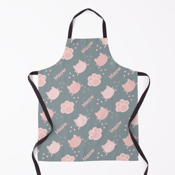 Item preview, Baby Pink Cat Meow in Grey BG Animal Wall Paper Pattern designed and sold by Moyanana.