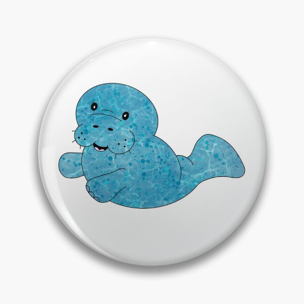 Item preview, Water Waves Paint Splatter Manatee Abstract  designed and sold by ArtbyJanaye.