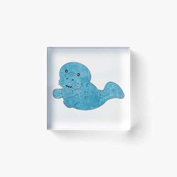 Item preview, Water Waves Paint Splatter Manatee Abstract  designed and sold by ArtbyJanaye.