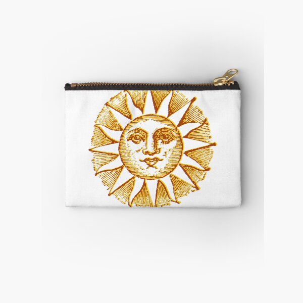 Item preview, celestial golden sun with face line drawing vintage designed and sold by opptop.