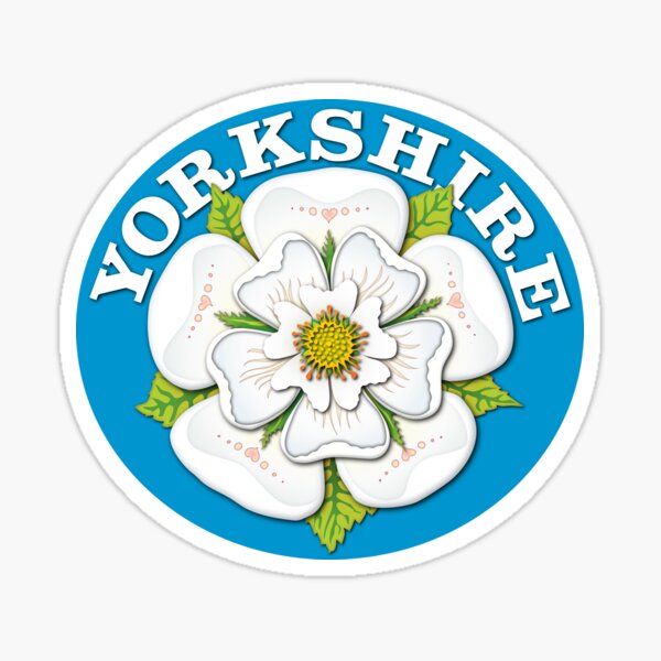 Tudor White Rose of Yorkshire Sticker