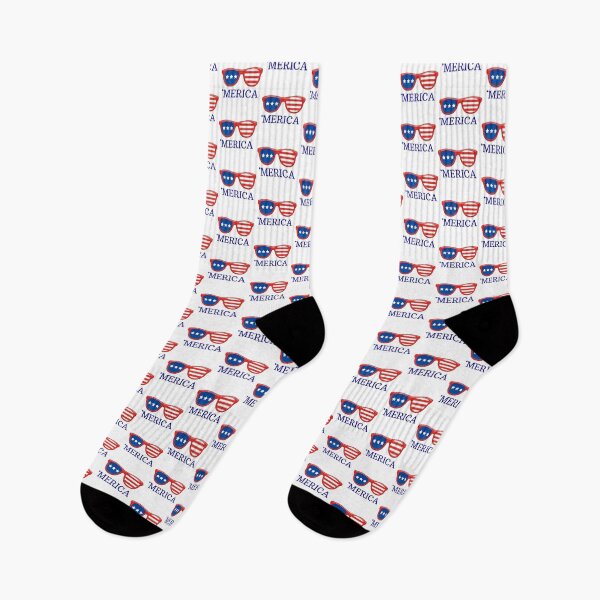 Item preview, ´Merica, Illustration of modern glasses with patriotic colors of the United States flag. designed and sold by Malogue.