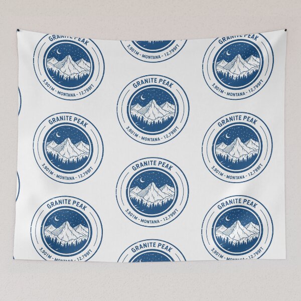 Item preview, Granite Peak Montana | Hiking | Skiing designed and sold by KrisSidDesigns.