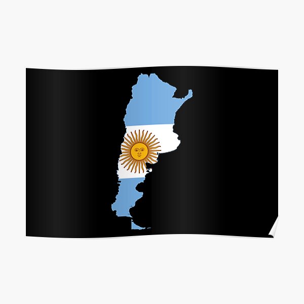 National Map Flag Of Argentina South America Poster For Sale By Mo91 Redbubble