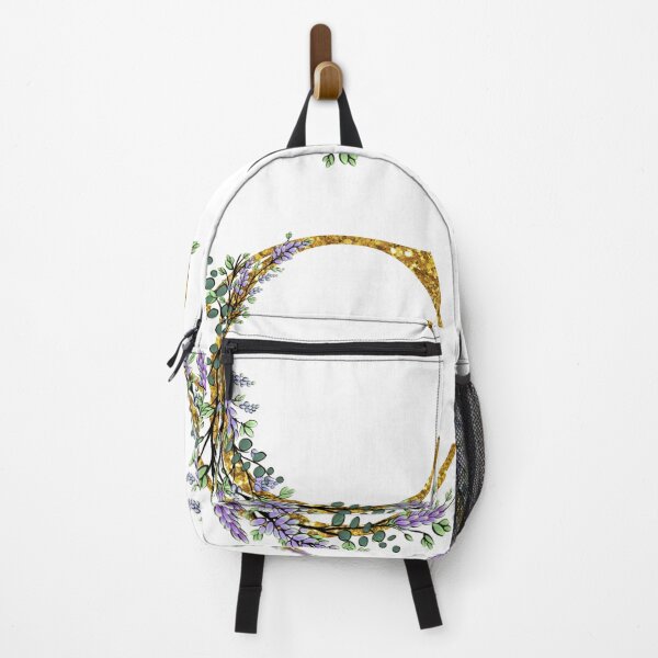 Item preview, The Alphabet | The letter “C” | romantic Eucalyptus and Lavender floral illustration | floral Monogram | gold glitter alphabet designed and sold by hollycooper.