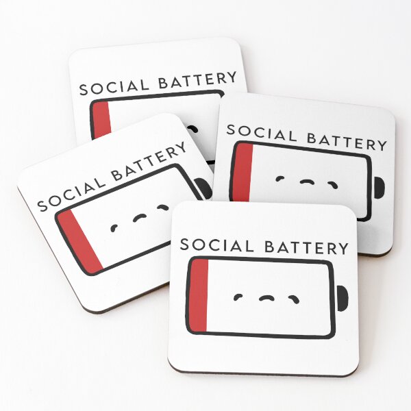 Item preview, Low Social Battery designed and sold by jesscraftco.