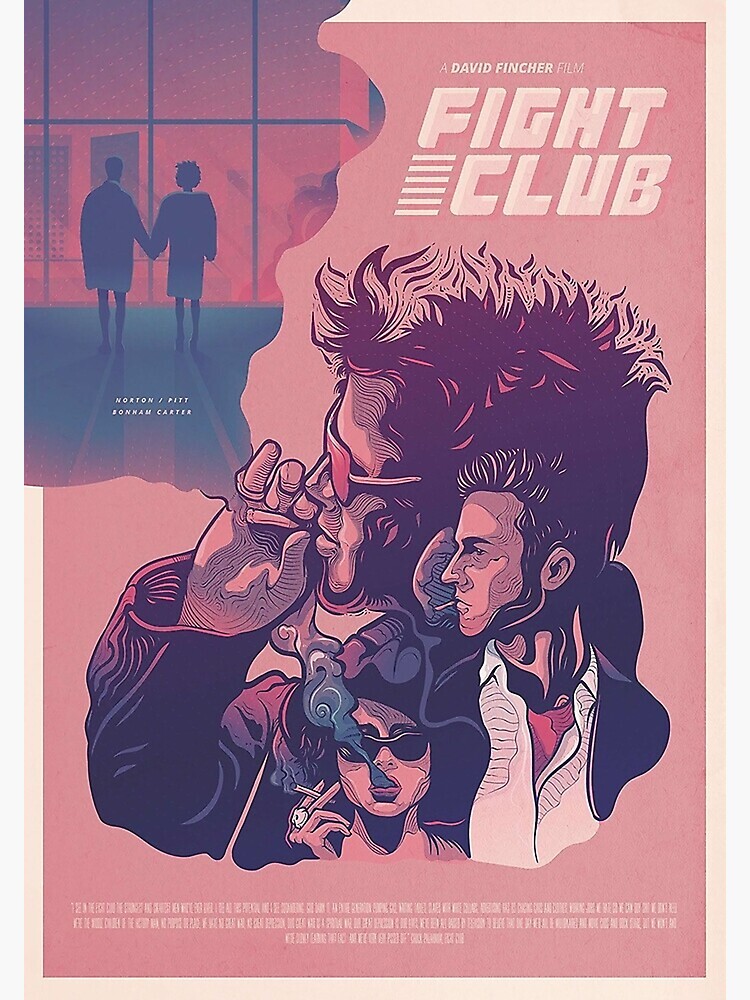 Fight Club 1999 Vintage Inspired Movie Poster - No Frame
