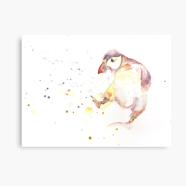 Playful puffin Canvas Print