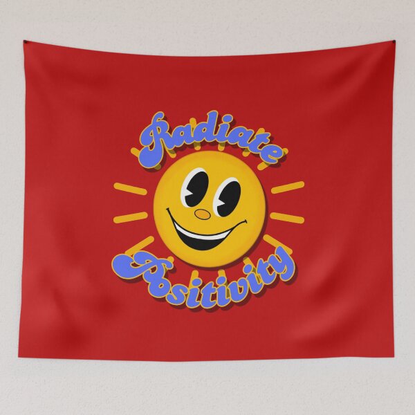 Item preview, Radiate Positivity Retro Sunshine Smile designed and sold by Alondra.