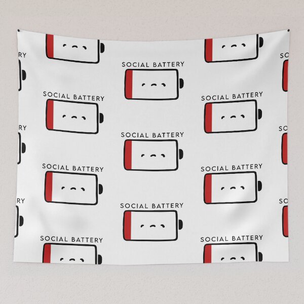 Item preview, Low Social Battery designed and sold by jesscraftco.
