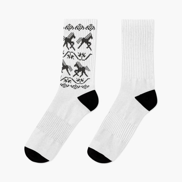 Item preview, Ukrainine ornaments: horses (black print) designed and sold by Aceofspace3000.