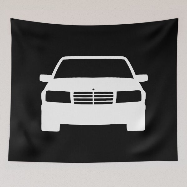 Item preview, Mercedes W124 white silhouette designed and sold by EdimDesign.
