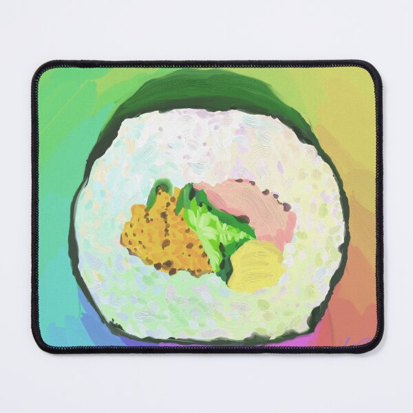 Item preview, Rainbow Maki Sushi Roll Alla Prima Digital Oil Painting designed and sold by Valerie Englehart.