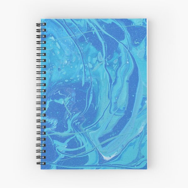 Item preview, Blue Fluid Art Acrylic Pour Art Beach Waves Inspired designed and sold by ArtbyJanaye.