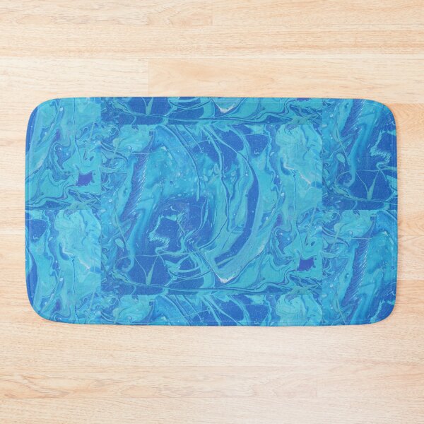 Item preview, Blue Fluid Art Acrylic Pour Art Beach Waves Inspired designed and sold by ArtbyJanaye.
