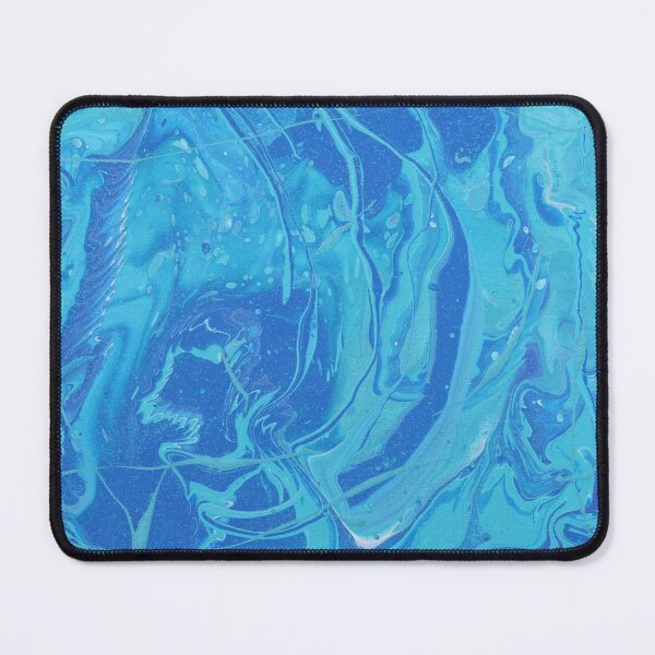 Item preview, Blue Fluid Art Acrylic Pour Art Beach Waves Inspired designed and sold by ArtbyJanaye.
