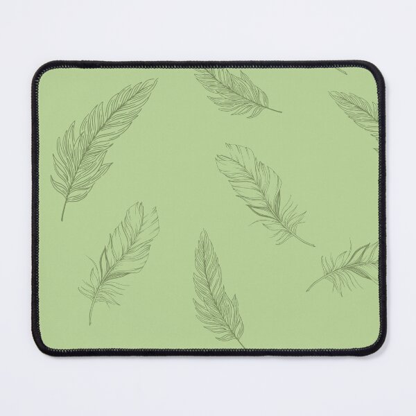 Item preview, Feather pattern on a green background designed and sold by kammoe.