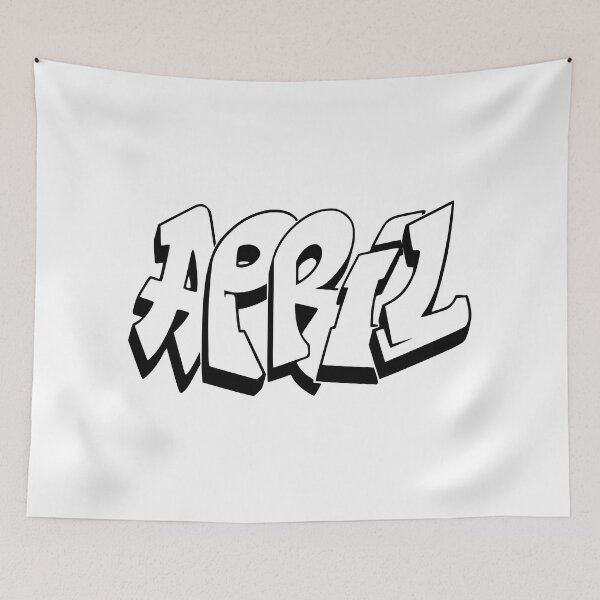 Item preview, April - Graffiti Name Design designed and sold by NameThatShirt.