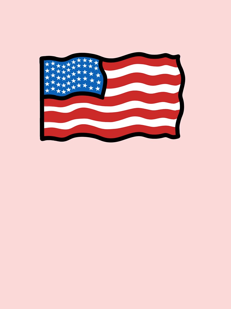 Cartoon American Flag | Baby One-Piece