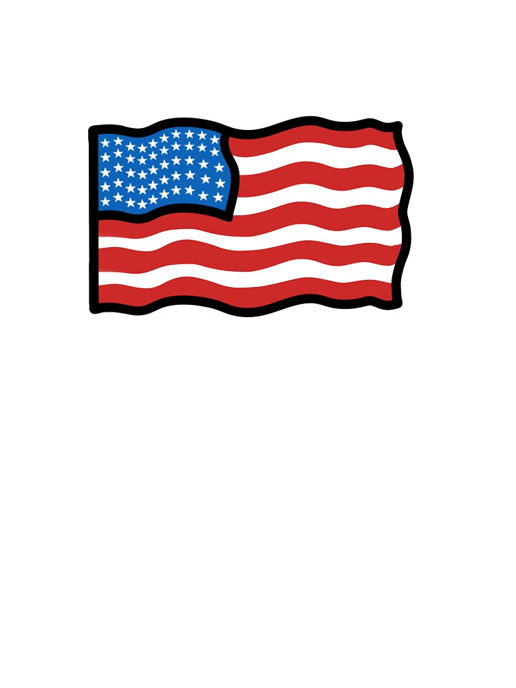 Cartoon American Flag | Kids T-Shirt