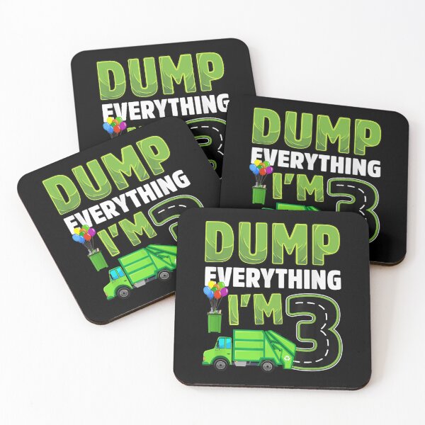 Item preview, Dump Everything I'm 3 Kids Garbage Recycle Truck Birthday  designed and sold by FelixRiojas.