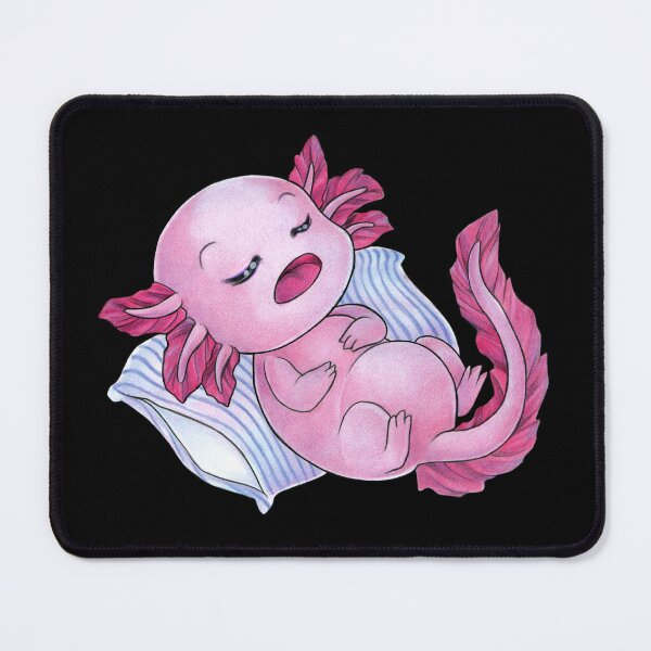 Item preview, Relaxolotl late sleeper axolotl sleeping kawaii designed and sold by ZadzeneaArt.